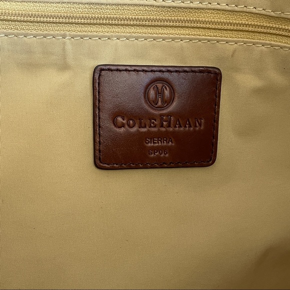 Cole Haan large brown hobo shoulder bag fringe tassel detail - Picture 10 of 14